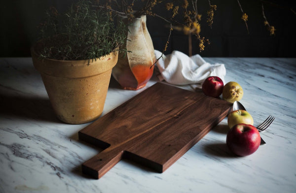 Wide Wedged Walnut board from Adirondack Kitchen.