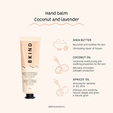 Ingredients include shea butter, coconut oil and apricot oil from Bkind