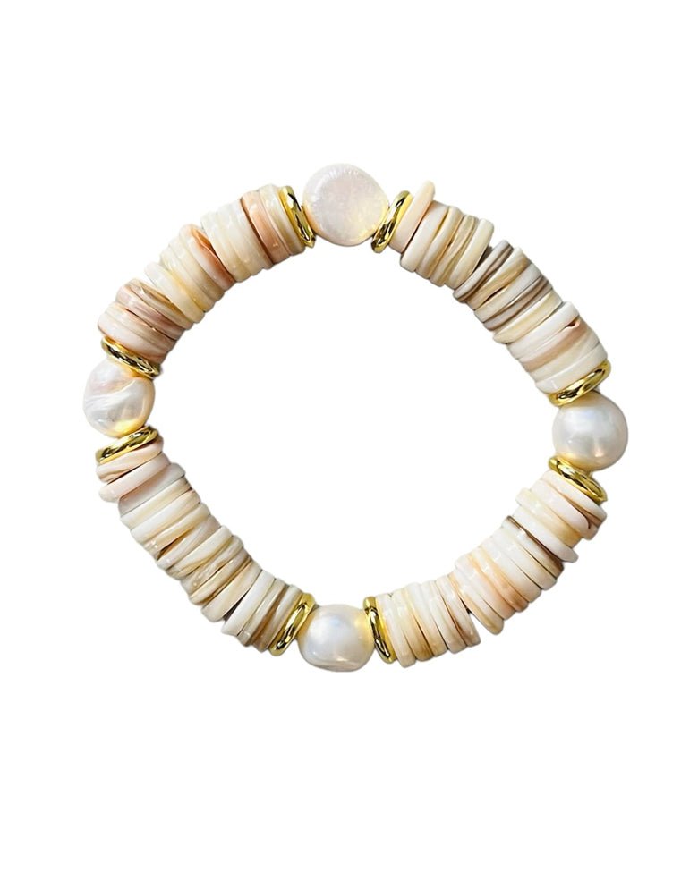 Etoiled shell stacker bracelet.