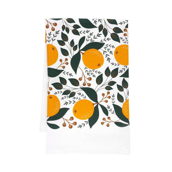 Winter citrus tea towel from Hazelmade.