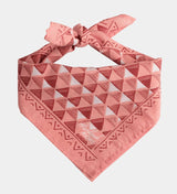 Pink, white and rust colored bandana from hemlock.