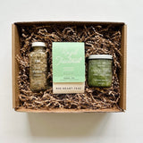 Klei relax bath soak, royal treatment tea and native nectar body scrub make a cute collection in green.