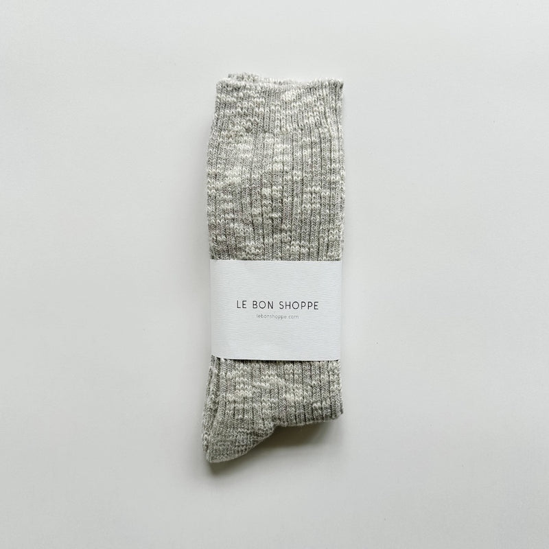 Le Bon Shoppe Cottage sock in Heather Grey